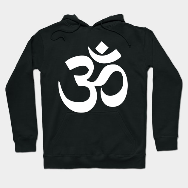 AUM (White) Hoodie by kaliyuga